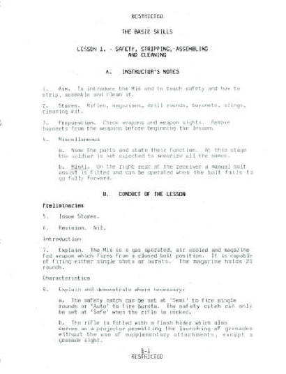 Armalite, M16 Infantry training pamphlet-9