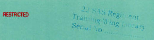 22 SAS Regiment Training Wing Library stamp