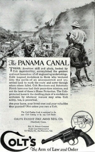 Colt 1926 ad about the Panama Canal
