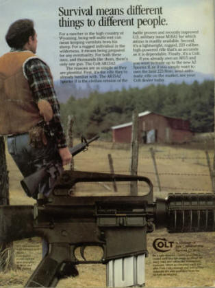 colt AR-15 survival ad