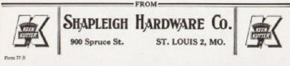 Shapleigh Hardware Co. banner