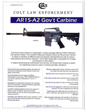 Colt 2003 law enforcement AR15 carbine