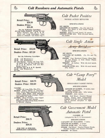 Colt Revolvers and Automatic Pistols 1930 IPL Catalog-page 3