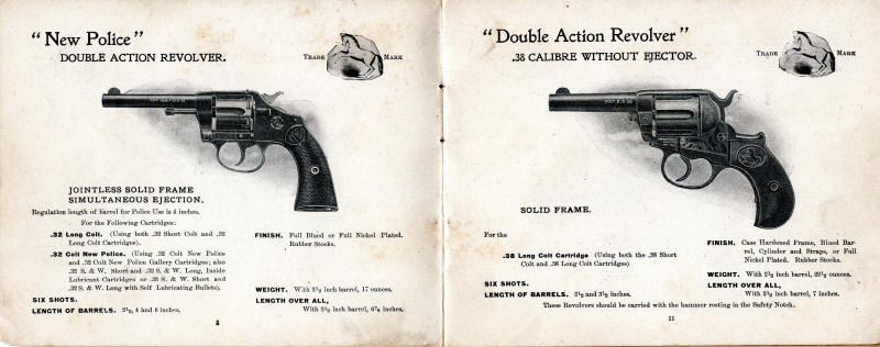 Colt 1903 catalog with New Police and .38 DA without ejector