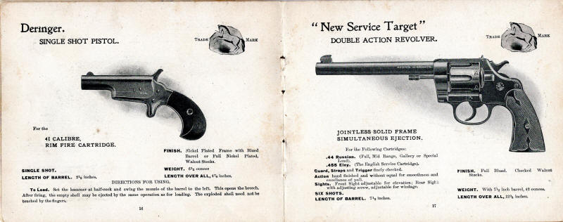 Colt 1903 Deringer and New Service Target