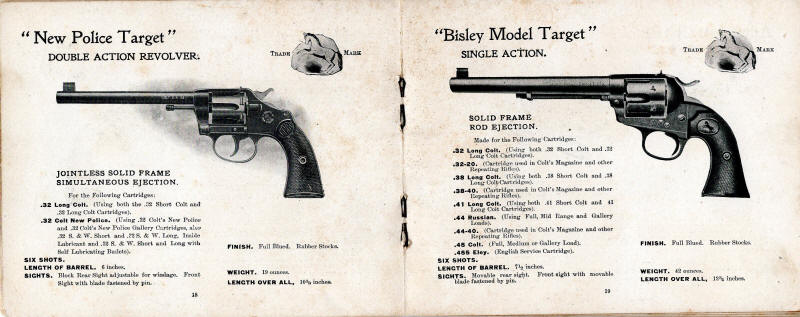 1903 Colt New Police Target and Bisley Model Target