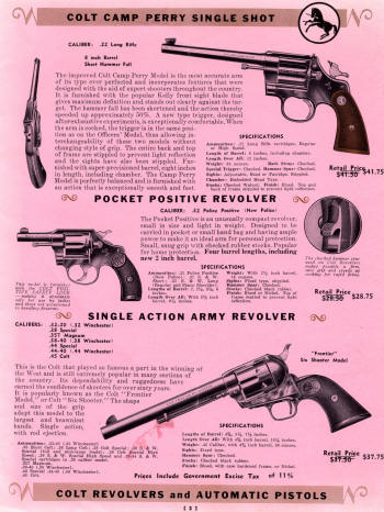 Colt Revolvers and Automatic Pistols Illustrated Price List July 1940 page 2