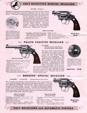 Colt Revolvers and Automatic Pistols Jan. 1935 Illustrated Price List Catalog page 2
