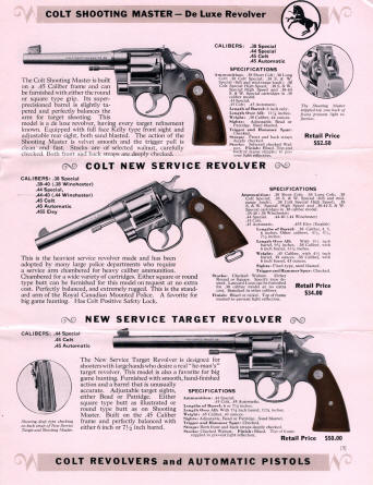 Colt Revolvers and Automatic Pistols Jan. 1935 Illustrated Price List Catalog page 5