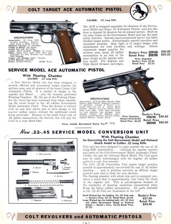 Colt Revolvers and Automatic Pistols Illustrated Price List  July 1940-3 strikes page 6