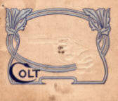 Front cover of Colt 1908 catalog