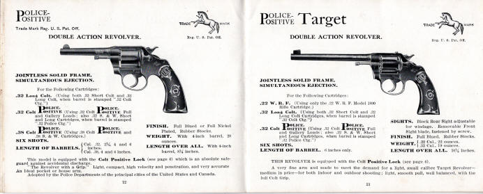 colt police positive and police positive target revolvers