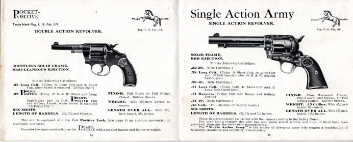 Colt 1910 Pocket Positive and Single Action Army