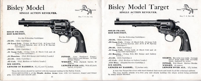Colt Bisley and Bislely target revolvers