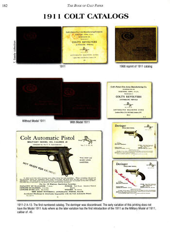 Colt 1911 catalog images from Ogle's book