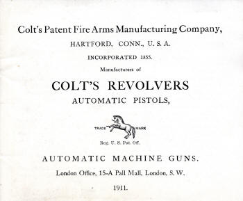 Colt 1911 catalog first page