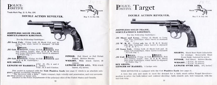 Colt Police Positive and Tartet revolvers