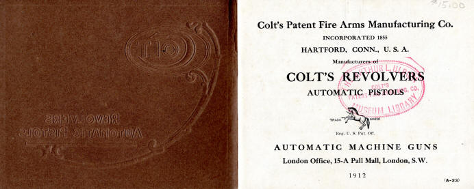 Colt 1912 catalog first page