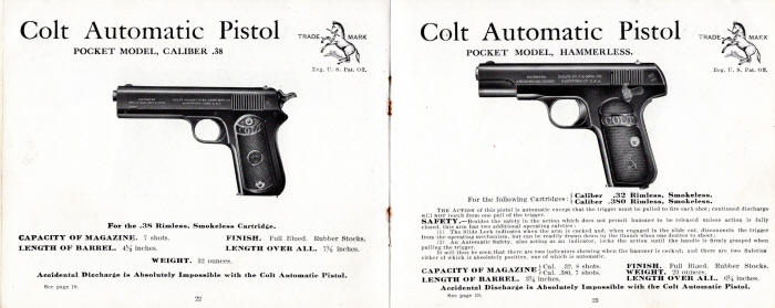 1915 Pocket Model hammerless .32, .380