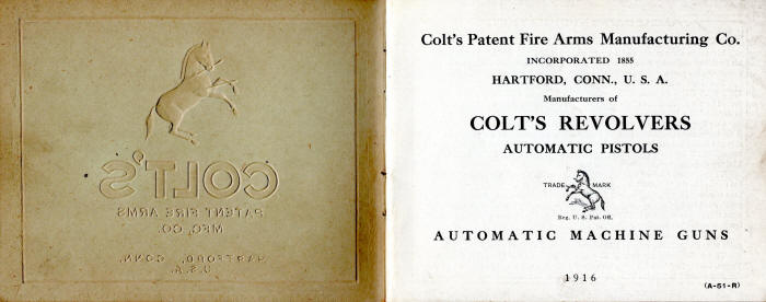 Colt 1916 catalog first page