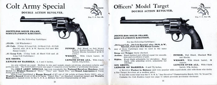 1916 Officers Model Target and Colt Army Special