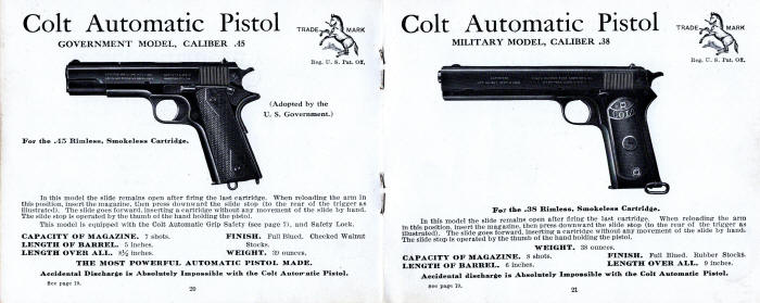 1916 Government Model .45 and Military Model .38