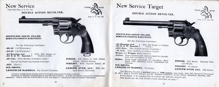 1919 Colt New Service and New Service Target revolvers