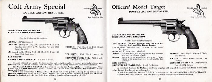 1920  Colt Army Special and Officers Model Target