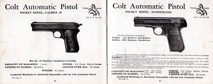 1920 Colt pocket model hammerless
