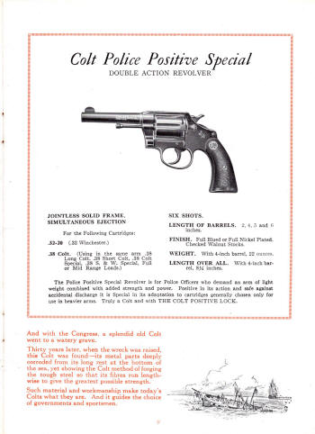 1926 police positive special revolver