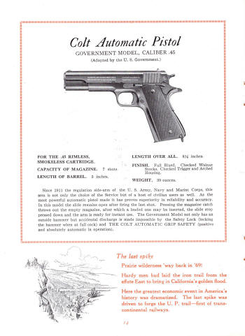1926 automatic government .45 pistol