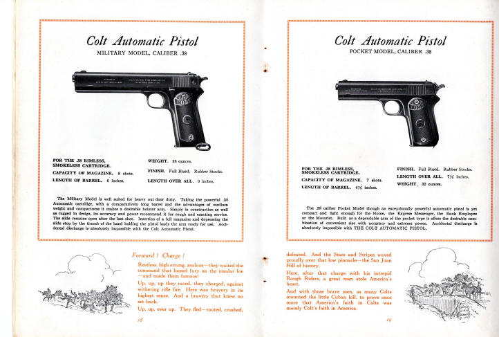 1927 automatic pistol: military and pocket models