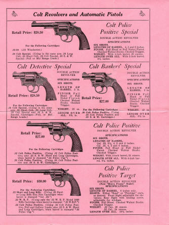 Colt Revolvers and Automatic Pistols 1928 IPL Catalog page 2