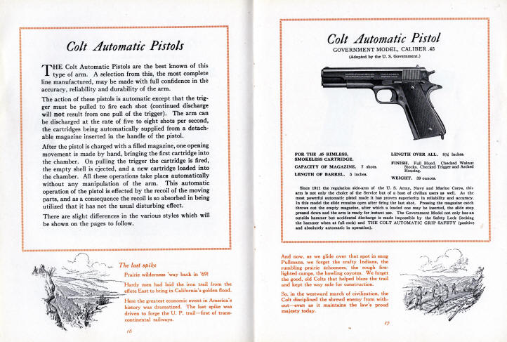 Colt 1928 automatic pistol: government modle