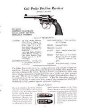 Colt 1930 catalong showing a Colt police positive .38