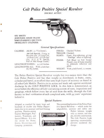 1931 Colt revolver: police positive special