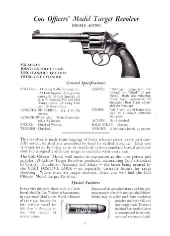 1931 Colt revolver: officer's model target
