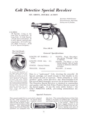 Colt 1932 (July) catalog detective special revolver