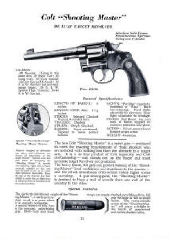 Colt firearms 1933 catalog shooting master revolver