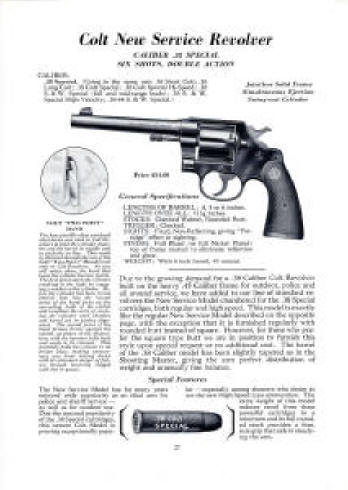 Colt firearms 1933 catalog new service revolver