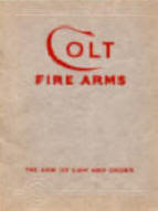 Colt Firearms 1938 catalog with 40 pages of revolvers and pistols