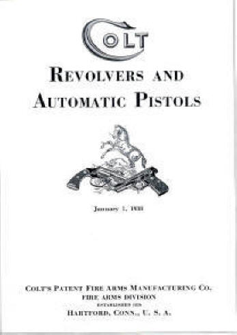 Colt 1938 catalog showing the first page