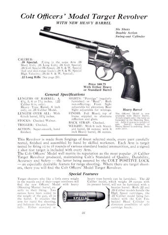 Colt Fire Arms Jan. 1935 Catalog officers model target