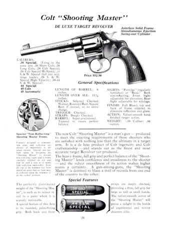 Colt Fire Arms Jan. 1935 Catalog shooting master