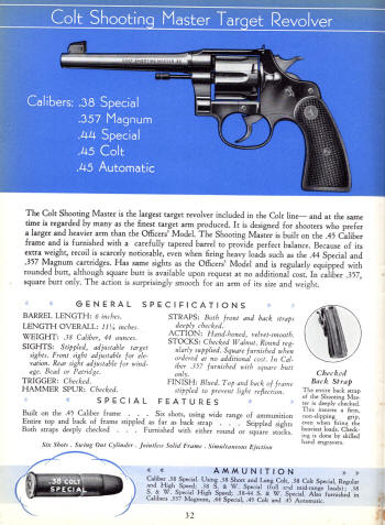Colt 1936 Catalog shooting masterf revolver