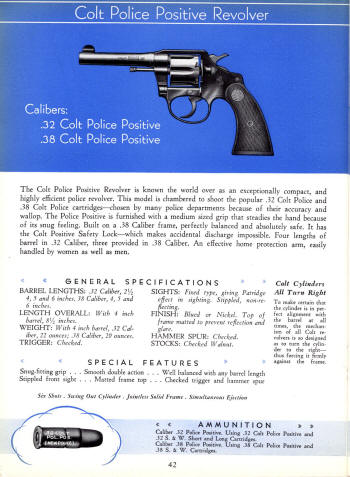 Colt 1936 Catalog poice positive .32 revolver