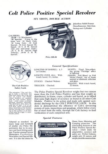 Colt 1936 (Oct.) catalog police positive special revolver
