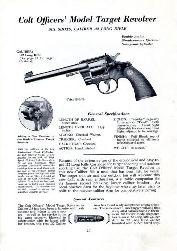 1936 officers model target revolver