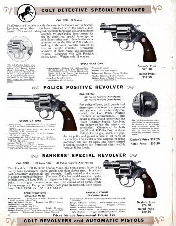 Colt Revolvers and Automatic Pistols May 1937 Illustrated Price List page 2