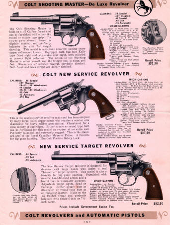 Colt Revolvers and Automatic Pistols 1939 illustrated Price Listd page 6